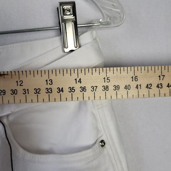 ZARA Straight High Waist Belted Cropped Jeans Size 6 Festival Boho Y2K New *Flaw - Picture 9 of 12